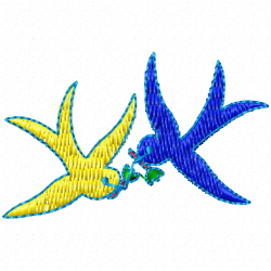 Small Birds Embroidery Design 1
